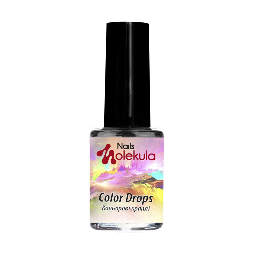 Акварель для дизайну нігтів Nails Molekula Professional Color Drops, Green, 6 мл